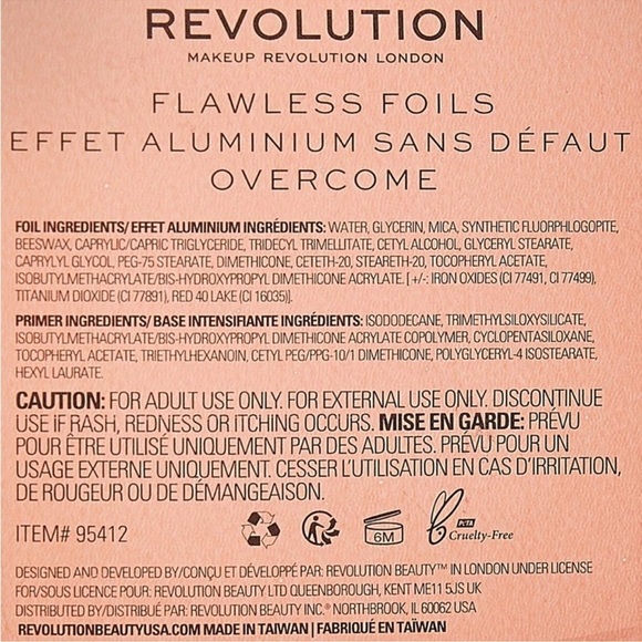 Revolution Flawless Foils Eye Shadow with Intensifying Primer – Shade: Overcome - Picture 3 of 3